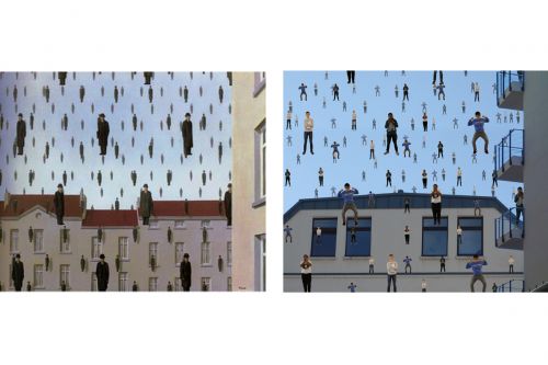 René Magritte "Golconde"